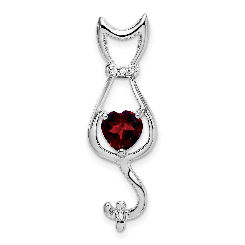Gemstone and Diamond Cat Pendants