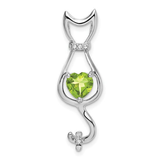 Gemstone and Diamond Cat Pendants