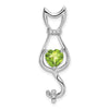 Gemstone and Diamond Cat Pendants