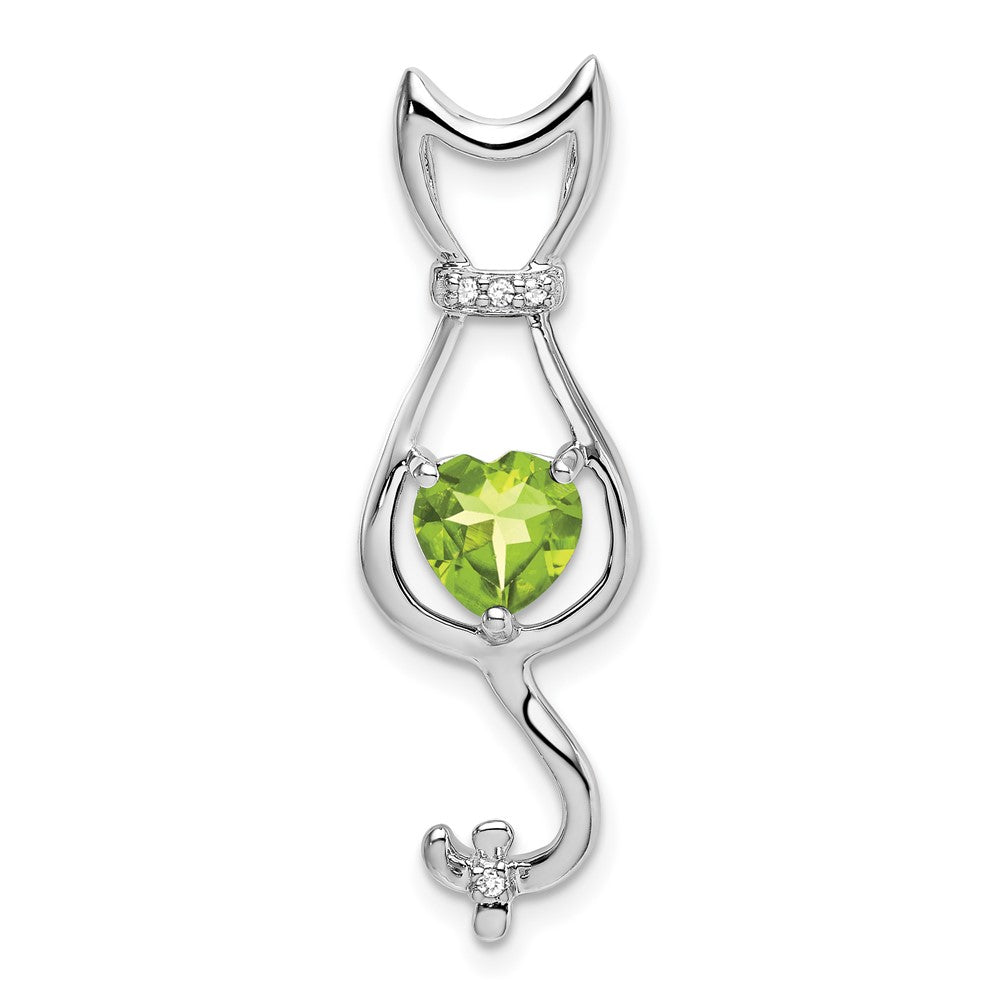 Gemstone and Diamond Cat Pendants