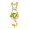 Gemstone and Diamond Cat Pendants