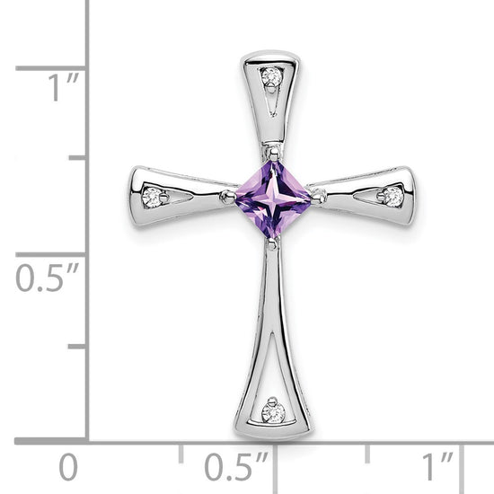 Gemstone and Diamond Cross Chain Slides