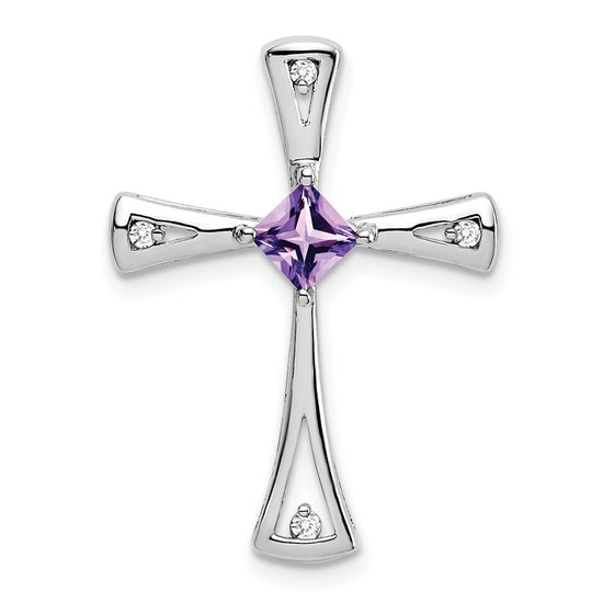 Gemstone and Diamond Cross Chain Slides