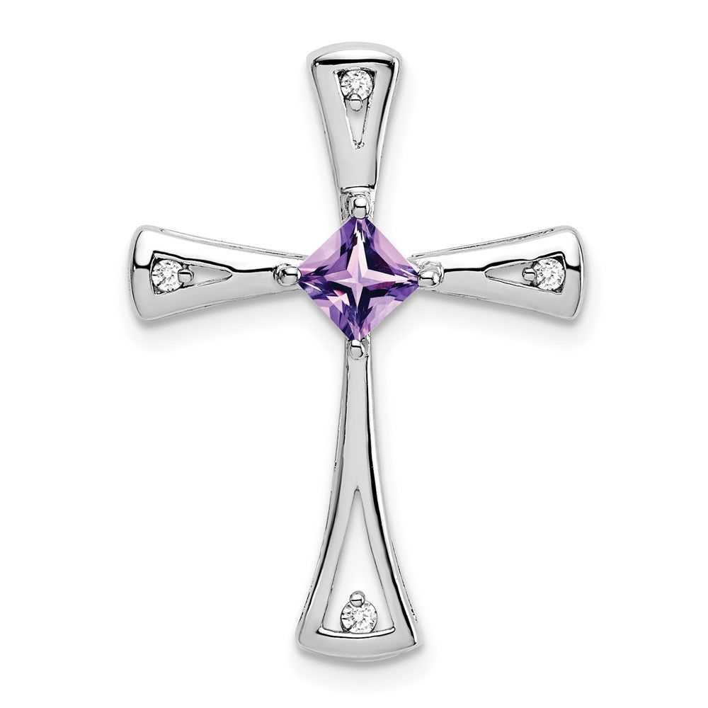 Gemstone and Diamond Cross Chain Slides