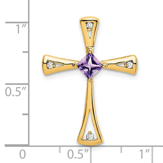 Gemstone and Diamond Cross Chain Slides