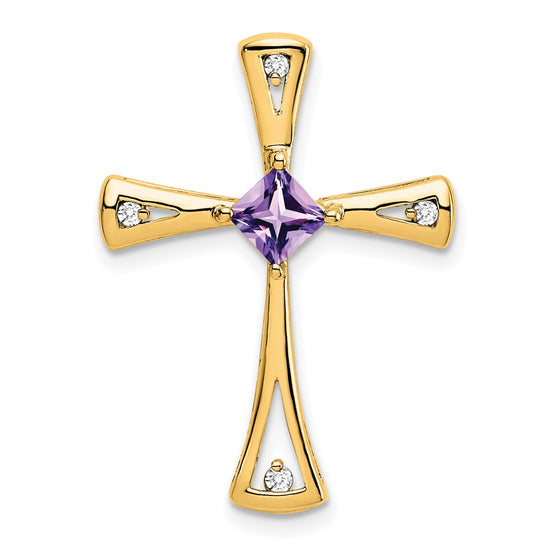 Gemstone and Diamond Cross Chain Slides