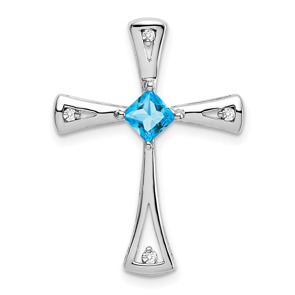 Gemstone and Diamond Cross Chain Slides