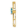 Gemstone and Diamond Cross Chain Slides