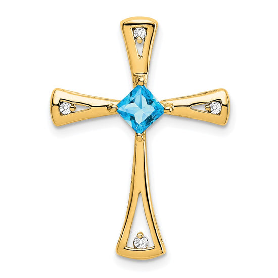 Gemstone and Diamond Cross Chain Slides