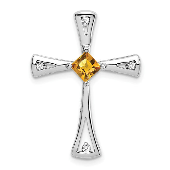 Gemstone and Diamond Cross Chain Slides