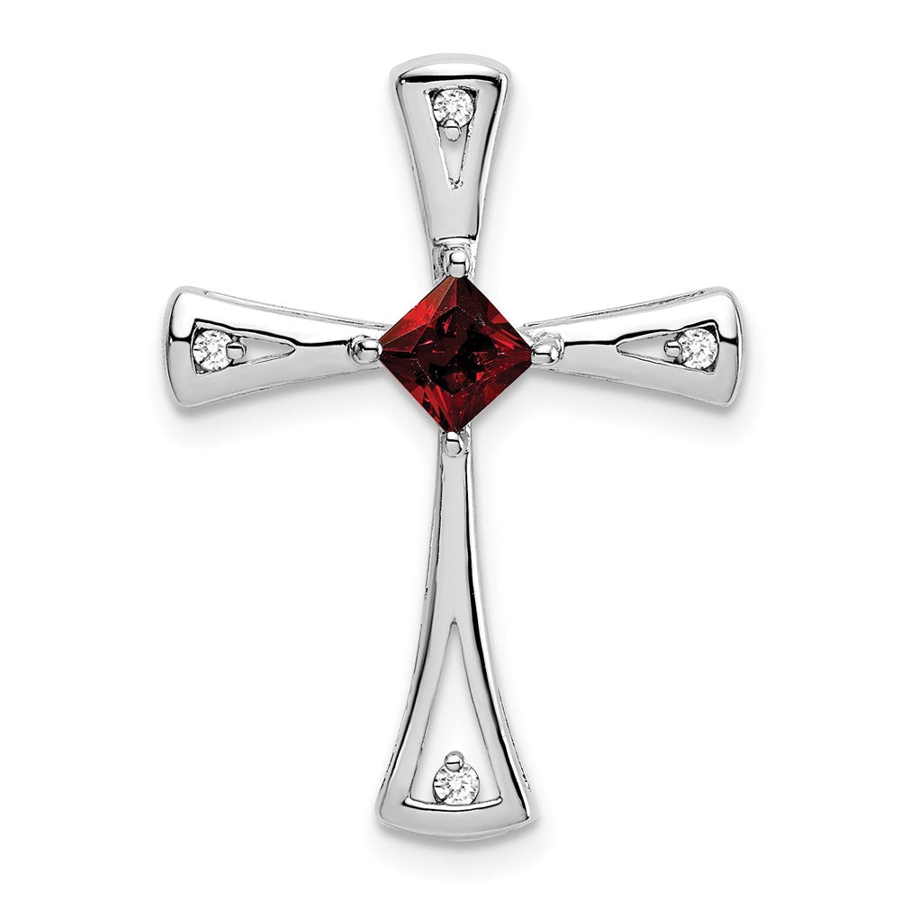 Gemstone and Diamond Cross Chain Slides