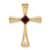 Gemstone and Diamond Cross Chain Slides