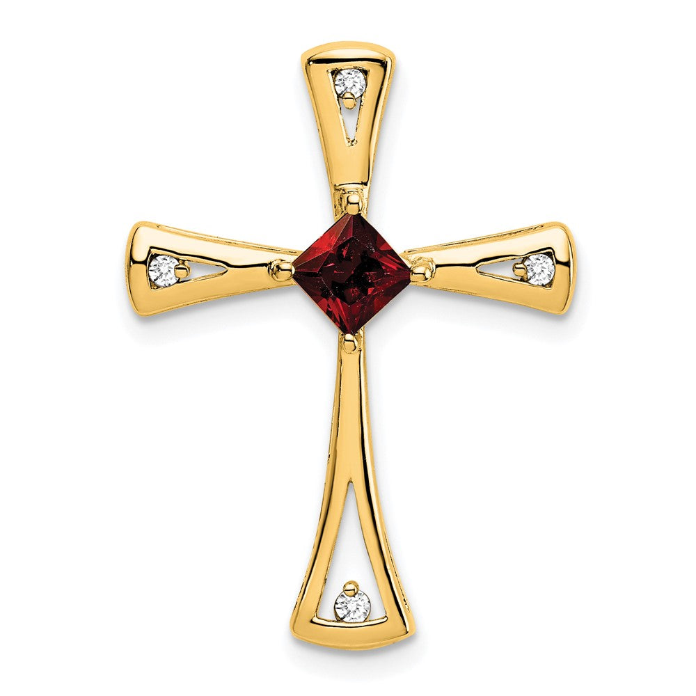 Gemstone and Diamond Cross Chain Slides