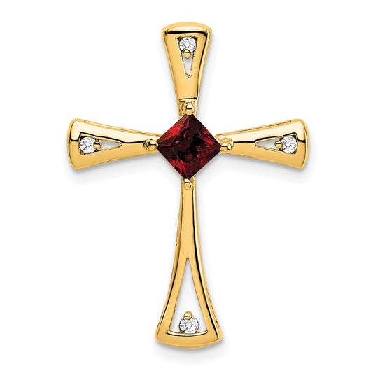 Gemstone and Diamond Cross Chain Slides