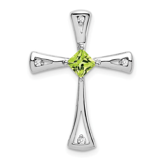 Gemstone and Diamond Cross Chain Slides