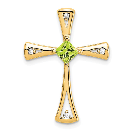 Gemstone and Diamond Cross Chain Slides