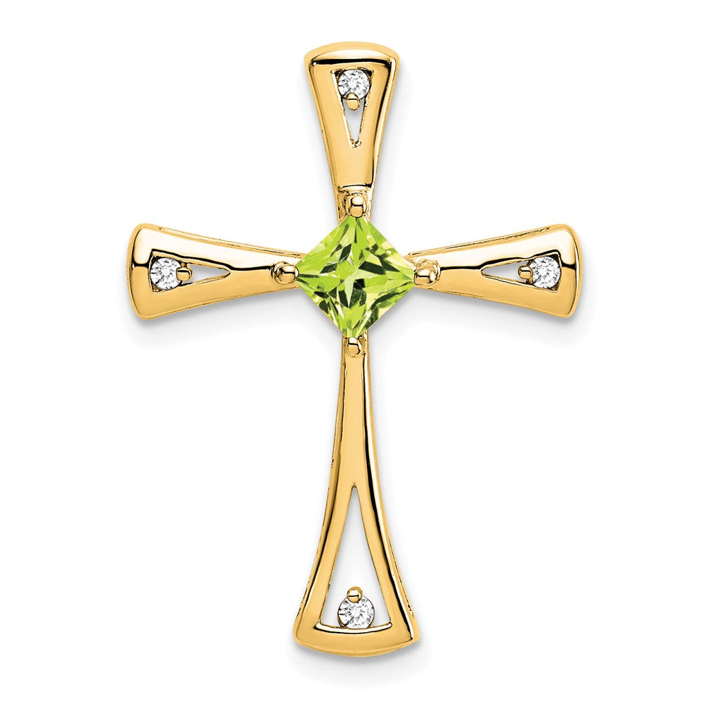 Gemstone and Diamond Cross Chain Slides