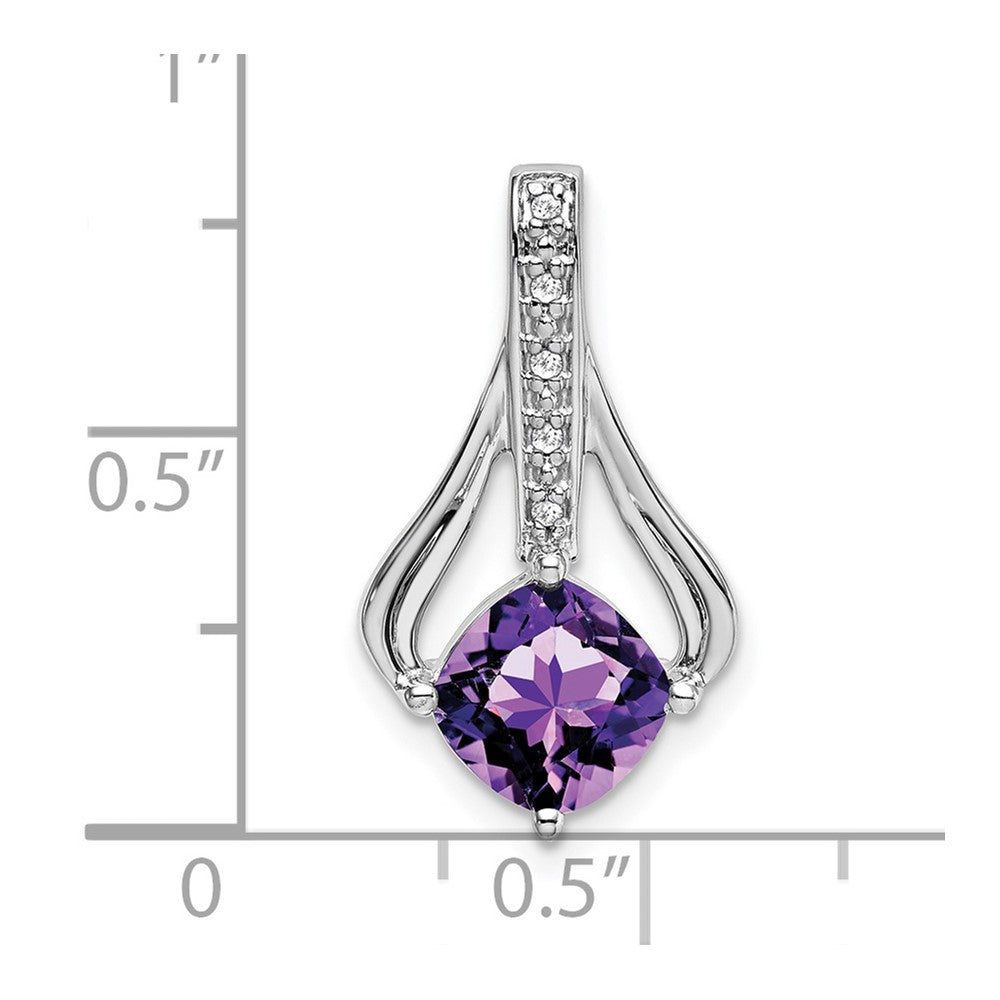 Cushion Gemstone & Diamond Pendants