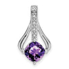 Cushion Gemstone & Diamond Pendants
