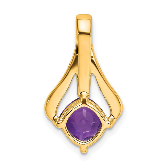 Cushion Gemstone & Diamond Pendants