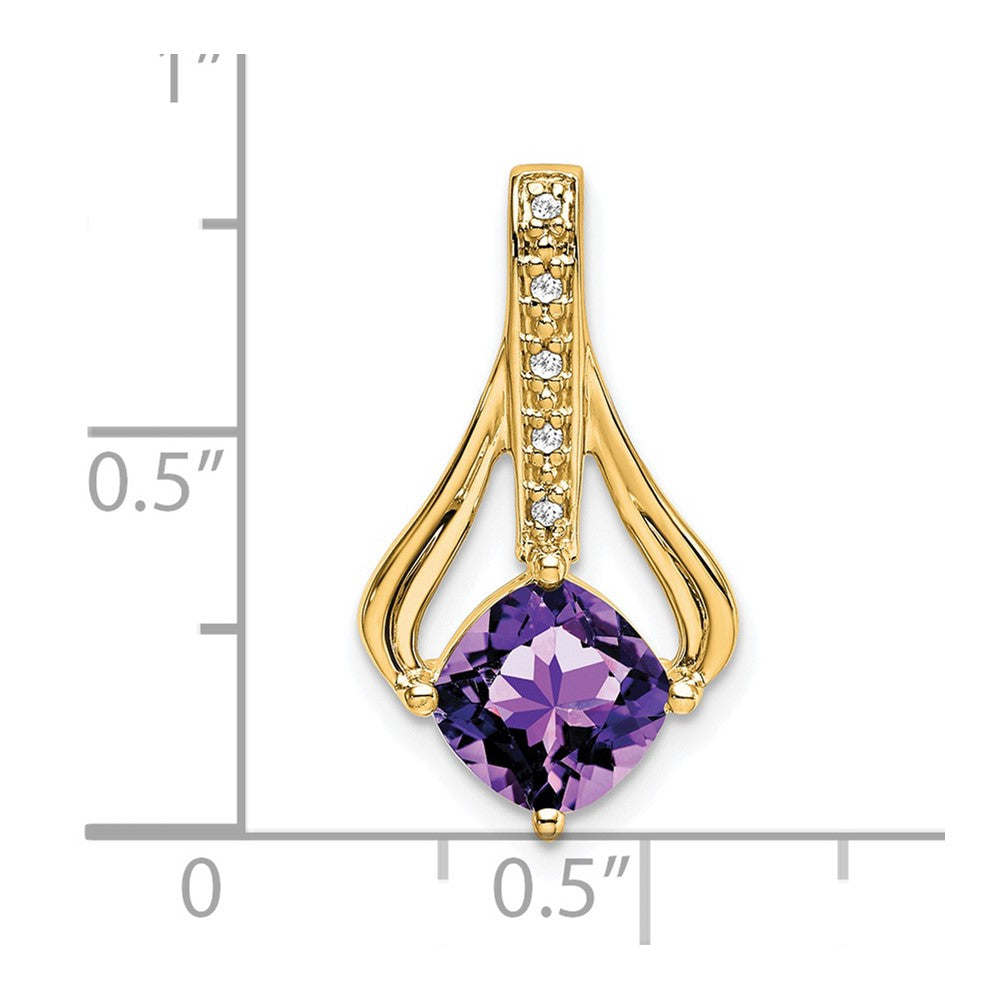 Cushion Gemstone & Diamond Pendants