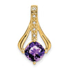 Cushion Gemstone & Diamond Pendants