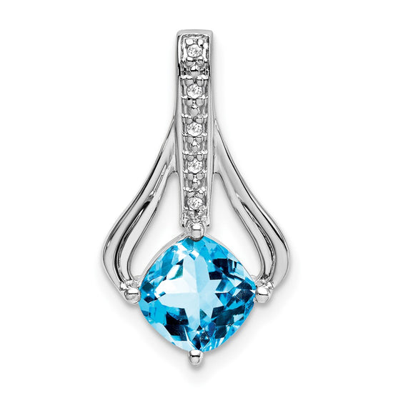 Cushion Gemstone & Diamond Pendants