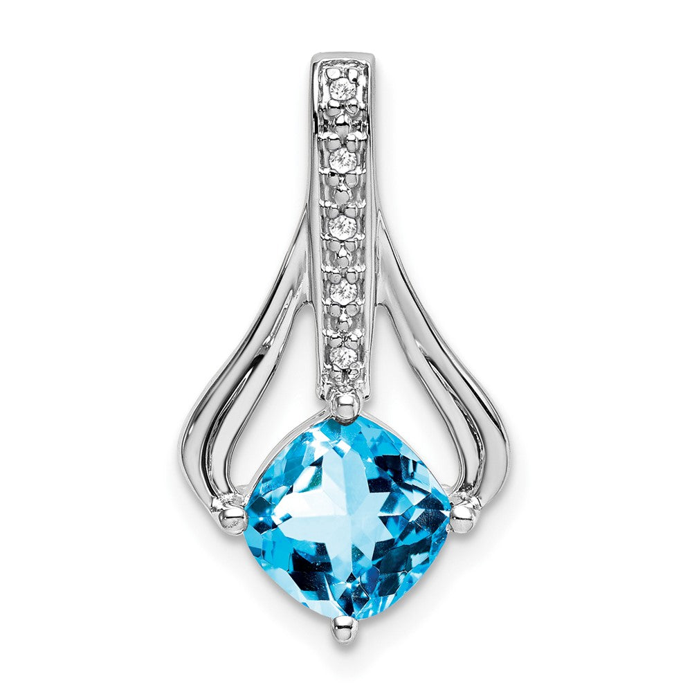 Cushion Gemstone & Diamond Pendants