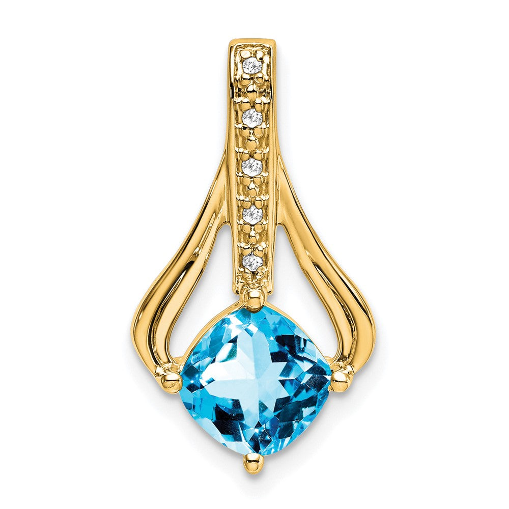 Cushion Gemstone & Diamond Pendants