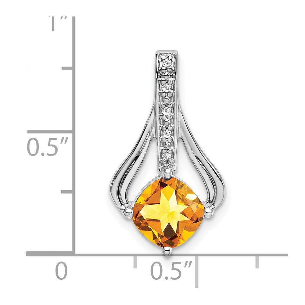 Cushion Gemstone & Diamond Pendants