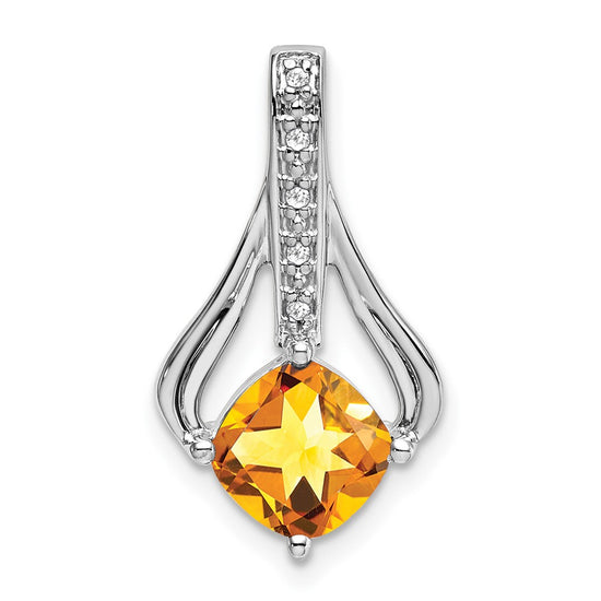 Cushion Gemstone & Diamond Pendants
