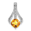Cushion Gemstone & Diamond Pendants