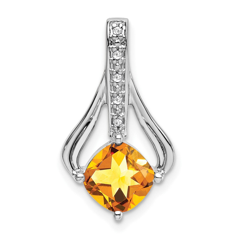 Cushion Gemstone & Diamond Pendants