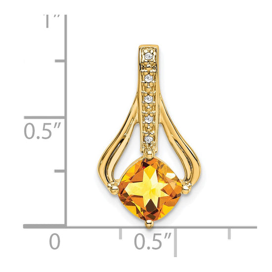 Cushion Gemstone & Diamond Pendants