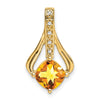 Cushion Gemstone & Diamond Pendants