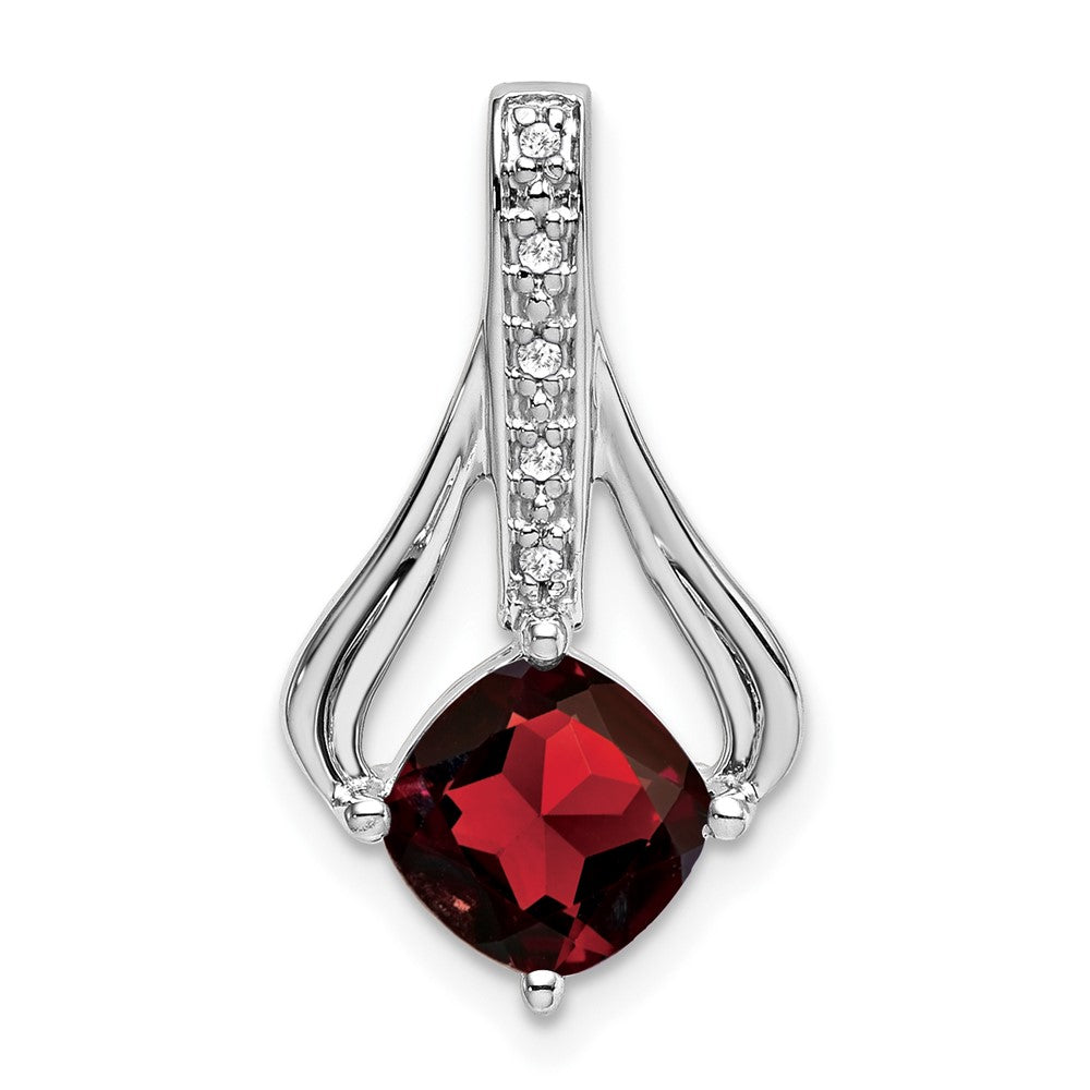 Cushion Gemstone & Diamond Pendants