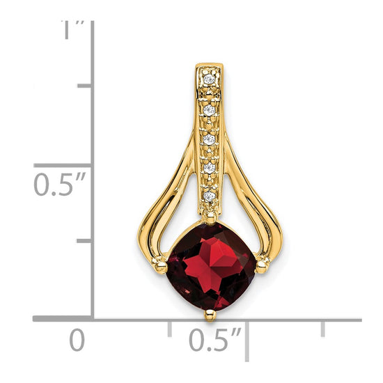 Cushion Gemstone & Diamond Pendants