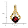 Cushion Gemstone & Diamond Pendants