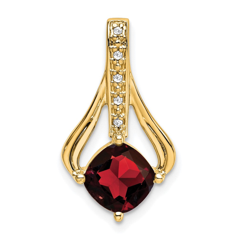 Cushion Gemstone & Diamond Pendants