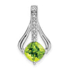 Cushion Gemstone & Diamond Pendants