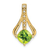 Cushion Gemstone & Diamond Pendants