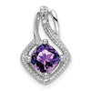 Cushion Gemstone & Diamond Pendants