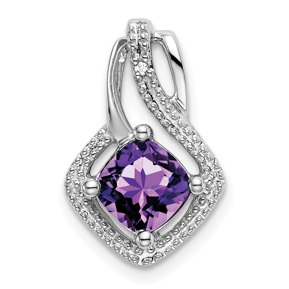 Cushion Gemstone & Diamond Pendants
