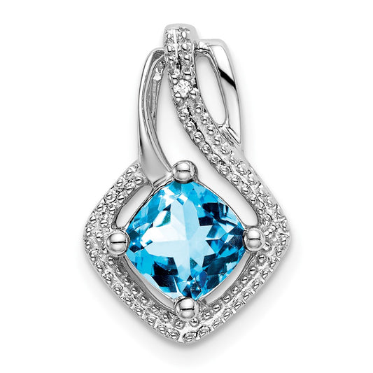 Cushion Gemstone & Diamond Pendants