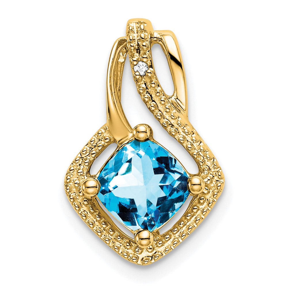 Cushion Gemstone & Diamond Pendants