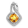 Cushion Gemstone & Diamond Pendants