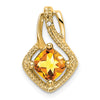 Cushion Gemstone & Diamond Pendants