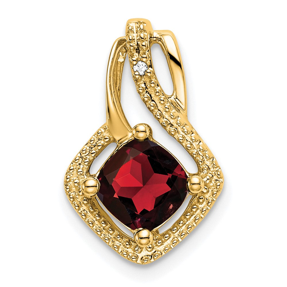 Cushion Gemstone & Diamond Pendants