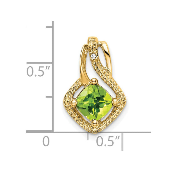 Cushion Gemstone & Diamond Pendants