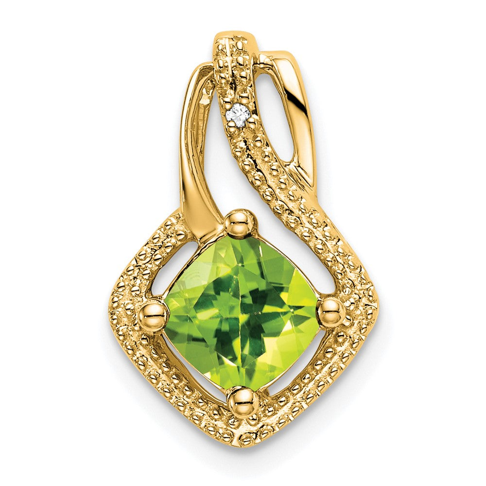 Cushion Gemstone & Diamond Pendants